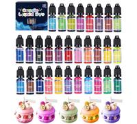 Teinture de cire de soja concentrée liquide pour fabrication de bougies, 10 ml, pigments vibrants pour fabrication de bougies, lot de 18 ou 24 couleurs, coloriage polyvalent pour brillant à lèvres