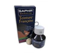 TEINTURE FRANCAISE Cuir Liquide Saphir (50 ml (bases spéciales) NOIR PROFOND 100)