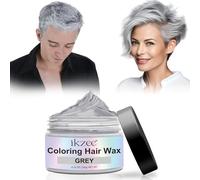 Teinture Lavable Cheveux 220g Teinture pour Cheveux Temporaire, Hair Wax Color Cire de Couleur pour Cheveux Lavable pour Hommes et Femmes, Fête, Festival Cosplay Halloween (Gris, 120g)