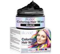 Teinture Lavable Cheveux 220g Teinture pour Cheveux Temporaire, Hair Wax Color Cire de Couleur pour Cheveux Lavable pour Hommes et Femmes, Fête, Festival Cosplay Halloween (Noir, 120g)