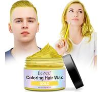 Teinture Lavable Cheveux 220g Teinture pour Cheveux Temporaire, Hair Wax Color Cire de Couleur pour Cheveux Lavable pour Hommes et Femmes, Fête, Festival Cosplay Halloween (Or, 120g)
