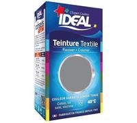 IDEAL - Teinture Tissus Liquide Mini 67 Gris Anthracite - 40 ml + 1 Dose de Fixateur 50 g - Teinture Textile Longue Tenue - Coton, Lin, Soie, Viscose - Efficace dès 40°C - Fabrication Française