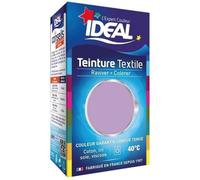 IDEAL - Teinture Tissus Liquide Mini 05 Lilas - 40 ml + 1 Dose de Fixateur 50 g - Teinture Textile Longue Tenue - Coton, Lin, Soie, Viscose - Efficace dès 40°C - Fabrication Française