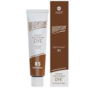 Teinture pour Cils et Sourcils BRONSUN® | Gel Teinté Extra Résistant | Longue Tenue | Teinture Hautement Pigmentée | Formule Sans Ammoniac (#5 Light Brown) | Nouvelle Design