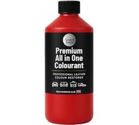 Teinture pour cuir tout-en-un The Scratch Doctor - Teinture auto-scellante pour cuir - Peinture réparatrice pour meubles, canapés, sièges de voiture (Rouge, 1 litre)