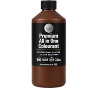 Teinture pour cuir tout-en-un The Scratch Doctor - Teinture auto-scellante pour cuir - Réparation et peinture pour meubles, canapés, sièges de voiture (brun moyen, 250ml)