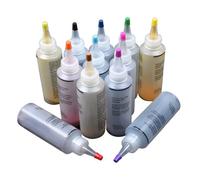 Teinture pour tissu, 12 pièces de peintures textiles permanentes, kit de teinture colorée jacquard en une étape, peinture pour tissu non toxique pour vêtements, cravate d'art en spirale et graffiti