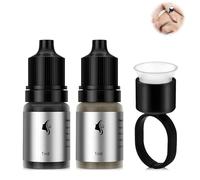 Teinture Sourcils Permanent, Coloration Sourcils Permanent avec Cup Tatouage, Waterproof Coloration Sourcil, Naturel et Durable, Teinture Professionnelle, 2 Couleurs au Choix