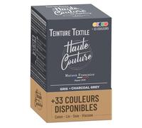 Teinture Textile - Haute Couture - Tout-en-un - 33 Couleurs - 350g - Vêtements et Tissus - Gris Charbon
