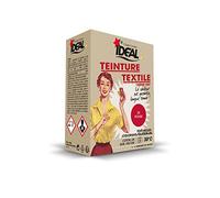 TEINTURE TEXTILE MACHINE ROUGE 350GR FIXATEUR + SEL - IDEAL