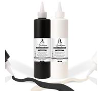 Teinture textile noir et blanc 500 ml, résistante au lavage. Peinture pour t-shirt clair, lavable en machine.