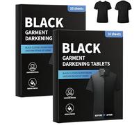 Teinture textile noire, comprimés raviveurs de couleur pour vêtements, teinture résistante à la décoloration, 10 comprimés/boîte, pour machines à laver, pour coton, lin, denim et mélanges (20 Pièce)