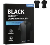 Teinture textile noire, comprimés raviveurs de couleur pour vêtements, teinture résistante à la décoloration, 10 comprimés/boîte, pour machines à laver, pour coton, lin, denim et mélanges (10 Pièce)