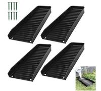Teisaiko Lot de 4 Extensions de Bec de Descente de gouttière pour Drainage | Rallonges de tuyau de descente de gouttière, design Lader vers le bas, rallonge de bec de descente fixe de 40,6 cm avec 8