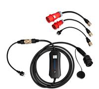 Teison Mobile Wallbox de charge pour voitures électriques EV - détection automatique d'adaptateur - 22kW / 11kW / 7,2kW /3,6W EU Adaptateur Traveller Set CEE32, CEE16, Schuko - Universel et polyvalent