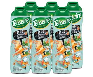Teisseire Orange Spritz Zero - Pour boissons rafraîchissantes sans alcool au goût authentique de cocktail orange éclaboussée - 6 x 600 ml 100.00ml (Lot de 6)