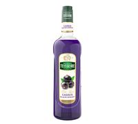 Sirop de Cassis Mathieu Teisseire, pour boissons, smoothies, cocktails, cidres, bières, milk-shakes, bouteille de 1L