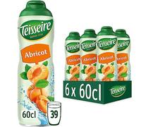 Teisseire Sirop d'Abricot pour Boisson Rafraîchissante, Cocktails, Bidon Recyclable (6x60cl)