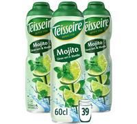 Teisseire Sirop de Mojito pour Boisson Rafraîchissante, Cocktails, Bidon Recyclable 3x60cl