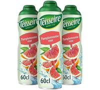Teisseire Sirop de Pamplemousse Rose pour Boisson Rafraîchissante, Cocktails, Bidon Recyclable 3x60cl