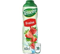 TEISSEIRE - Sirop Fraise Authentique pour Boissons Gourmandes, Saveur Intense et Fruité (60cL) - Le Lot De 3