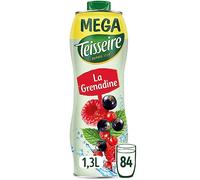 Teisseire Sirop Grenadine pour Boisson Rafraîchissante, Cocktails, Bidon 1,3L