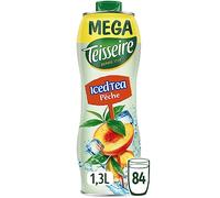 Teisseire Sirop Saveur Iced Tea Pêche pour Boisson Rafraîchissante, Cocktails, Bidon 1,3 L