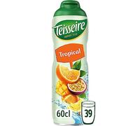 Teisseire Sirop Tropical Fruits Exotiques pour Boisson Rafraîchissante, Cocktails, Bidon Recyclable 60cl