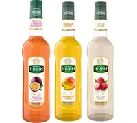 Teisseire Sirops exotiques - Fruits de la passion, mangue, litchi - 2x70cl et 1x1l