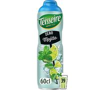 Teisseire Zéro Sucre, Sirop Saveur Mojito pour Cocktail et Cocktail sans Alcool, Boisson rafraîchissante, Bidon 60cl