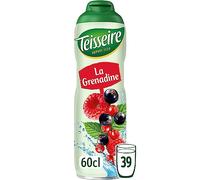 Teisseire Sirop de Grenadine (Fruits Rouges) pour Boisson Rafraîchissante, Cocktails, Bidon Recyclable 60cl