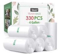 Teivio Lot de 330 sacs poubelle solides pour salle de bain 4 Gallon