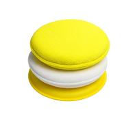Tek Automotive Lot de 3 tampons de polissage applicateurs - Tissu éponge, mousse et microfibre - 12 cm de diamètre - Idéal pour appliquer des mastics, des cires, des polis et des protecteurs - Doux