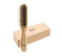 TEK - Brosse Rectangulaire à Picots Courts, Fabriqué à la Main en Italie, pour Cheveux Courts - 22 x 4 cm