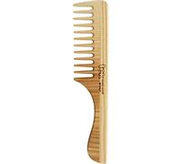 TEK - Peigne à Dents Larges et avec Manche en Bois de Frêne, Fabriqué à la Main en Italie, pour les Cheveux Normaux, Bouclés ou Ondulés - 20 x 4.5 cm