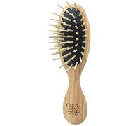 TEK - Petite Brosse Ovale en Bois de Frêne, Fabriquée à la Main en Italie, pour Sac à Main - 15.5 x 4.7 cm