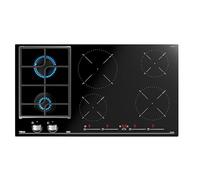 Teka 112570201, Table de cuisson induction et gaz, 88 cm JZC 96324 ABC BK (E4), Black glass