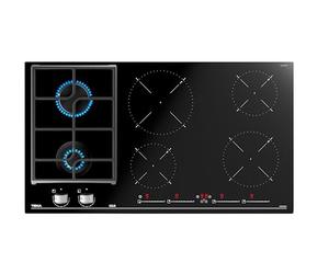 Teka 112570201, Table de cuisson induction et gaz, 88 cm JZC 96324 ABC BK (E4), Black glass