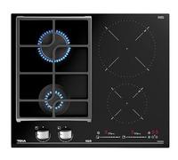 Teka 112570203, Plaque de cuisson à induction et à gaz, 60 cm JZC 64322 ABC BK (E4), Black glass
