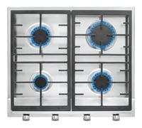 Teka 112610039, Table de cuisson à gaz, 60 cm EX 60.1 4G AI AL DR CI NTB (E4), Inox