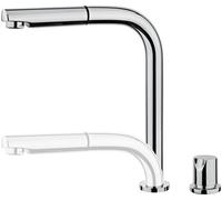 Mitigeur - TEKA - AUK 983 - Bec pivotant - Sous-fenêtre extractible - Gris chromé - Pour évier