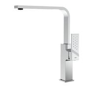 TEKA Brooklyn BKY 915 Robinet de cuisine monocommande, bec rotatif, aérateur anticalcaire, disques céramiques, sensibilité améliorée, tuyaux flexibles 3/8", chromé, modèle Brooklyn BKY 915