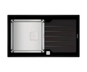 Teka Diamond évier en acier inoxydable 86x51 cm noir 115100011