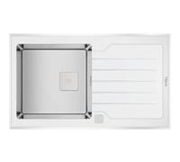 TEKA Evier à encastrer Diamond RS15, Verre trempé, Cuve inox, 115100012 inox G
