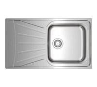 Evier à encastrer Starbright 50, 86 cm , Inox, finition polie
