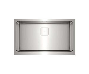 Teka | Évier encastré de 80 cm avec cuve en acier inoxydable avec SilentSmart | AMERICAN PRO 80 M-XP 1B | Acier inoxydable | 79,5 x 46,8 x 20 cm