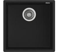 Évier - TEKA - Square - 40x40 cm - Tegranite - Noir - 1 bac sous plan