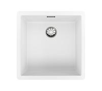 TEKA Évier Tegranite + 1 cuve, double installation encastrée ou sous plan de travail, non poreux, profondeur 20 cm, bonde PerfectFlow avec siphon, modèle Radea R10 40.40 M-TG