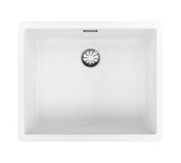 TEKA Évier Tegranite + 1 cuve, double installation encastrée ou sous plan de travail, résistant aux chocs, finition non poreuse, profondeur 20 cm, modèle Radea R10 50.40 M-TG