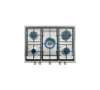 Teka EX 70.1 5G AI AL DR CI Plaque de gaz Butane 68 cm, 5 brûleurs, grils de fonte, plaque de gaz 5 feux, plaque de gaz butane, couleur acier inoxydable